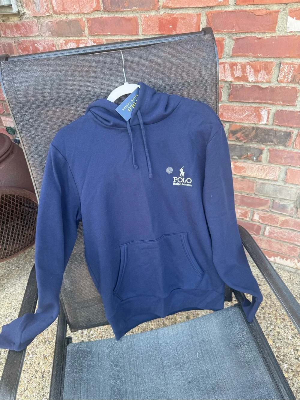Polo by Ralph Lauren Navy Pullover Hoodie with Logo